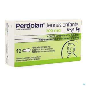 PERDOLAN J ENF 200 MG 12 SUPP