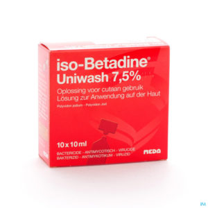 ISOBETADINE UNIWASH 7,5% 10 FL UD 10 ML