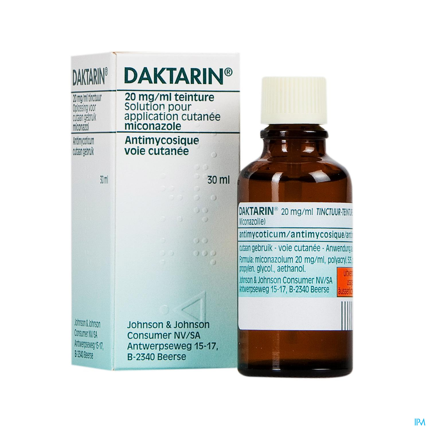 Daktarin Teinture 20mg/ml Contre Les Mycoses Des Ongles Flacon 30ml