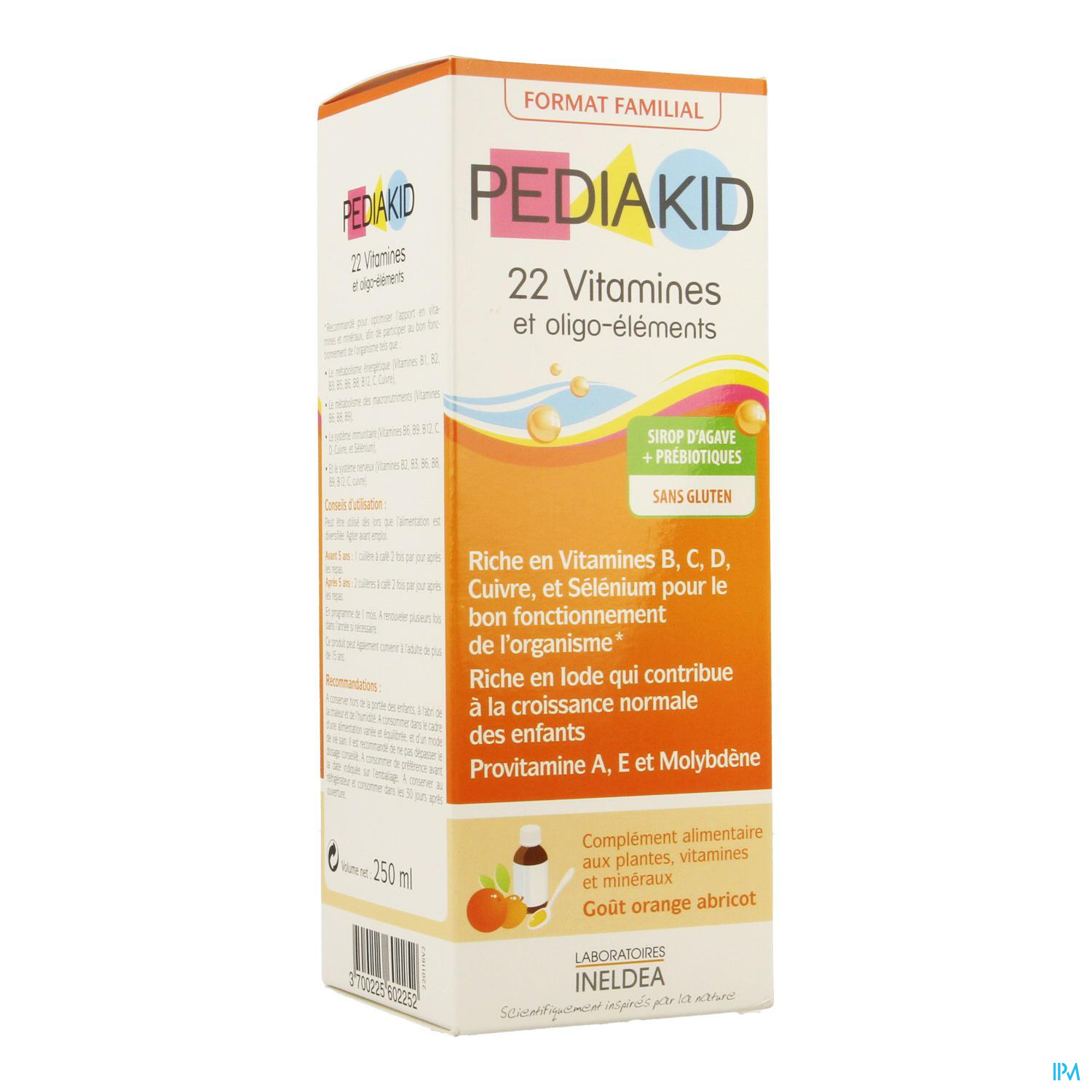PEDIAKID Sirop 22 Vitamines & Oligo-Eléments 125ML