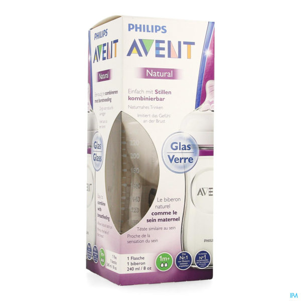 AVENT BIBERON NATURAL 2.0 240 ML VERRE