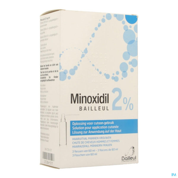 MINOXIDIL BAILLEUL 2% 3*60 ML