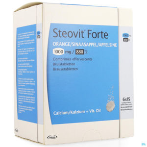STEOVIT FORTE ORANGE 1000MG/880U 6*15CPR