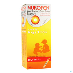 NUROFEN ENF SS SUCRE ROUGE 2% SIR 200 ML