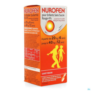 NUROFEN ENF SS SUCRE ROUGE 4% SIR 150 ML