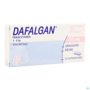DAFALGAN PED 80 MG 12 SUPP