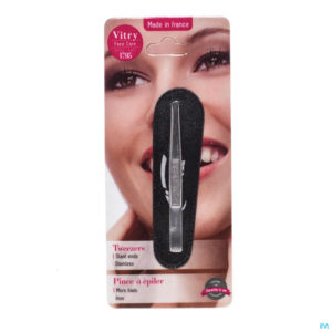 VITRY PINCE EPILER MORS BIAIS INOX  1016