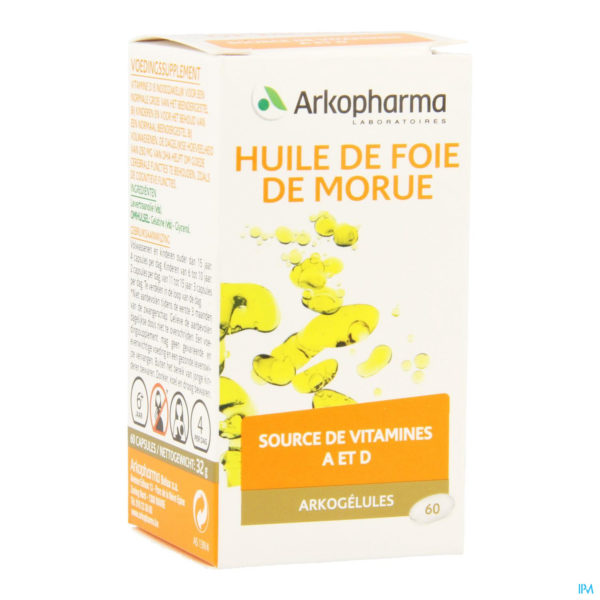 ARKOGELULES HUILE FOIE DE MORUE 60 CAPS