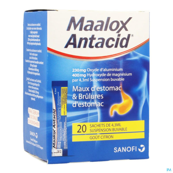 MAALOX ANTACID CITR 230/400 20SACH 4,3ML