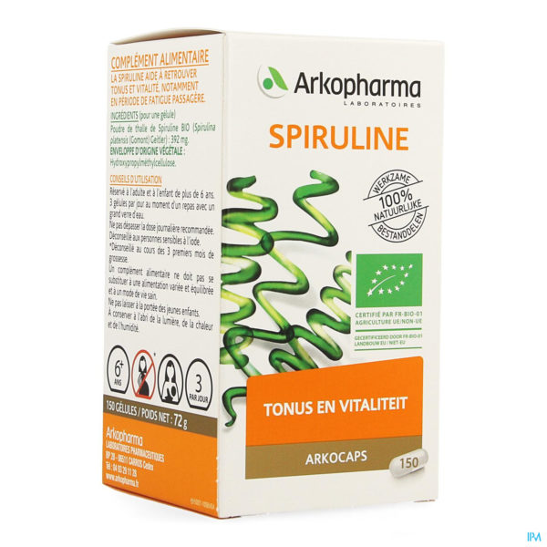 ARKOGELULES SPIRULINE BIO 150 CAPS