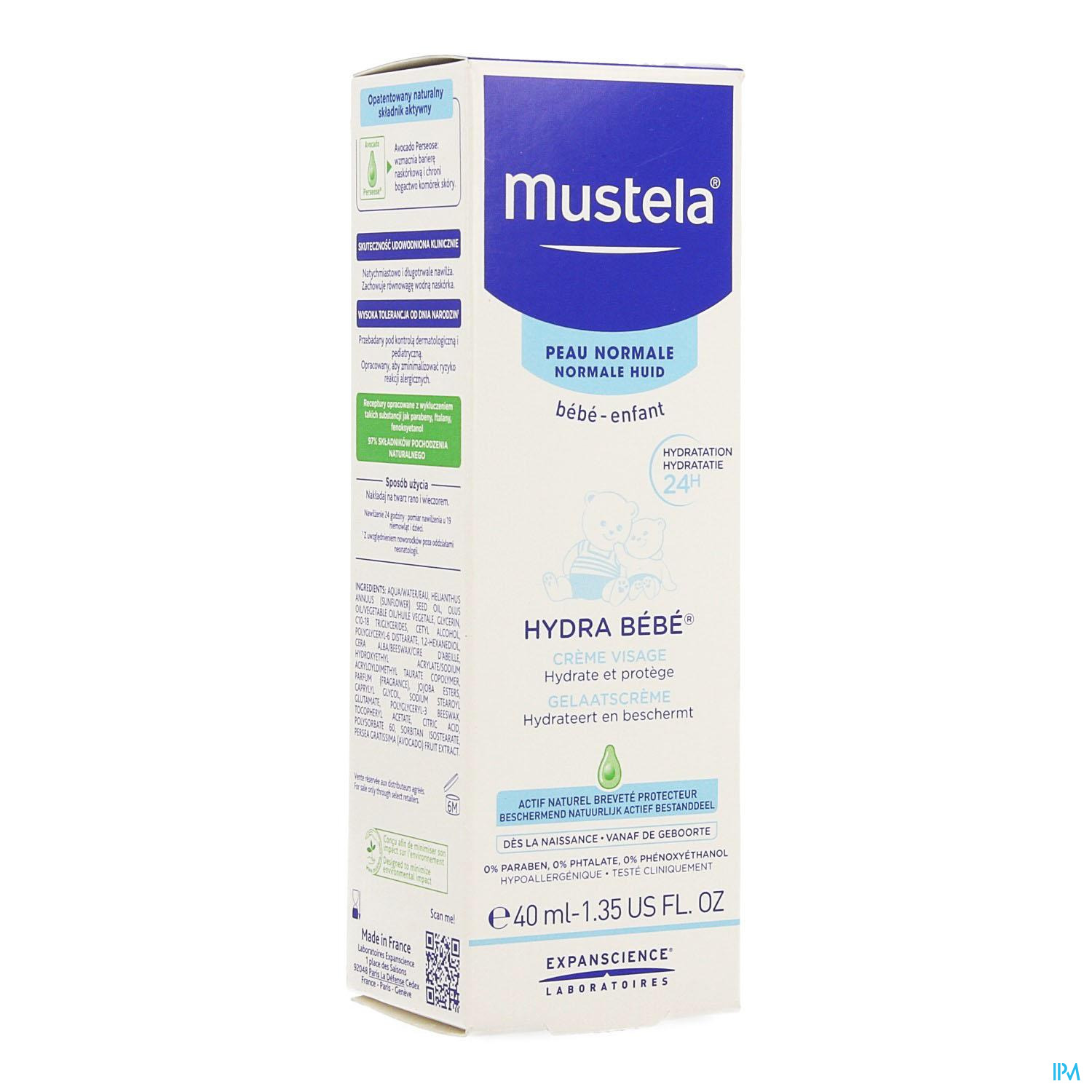 Acheter Mustela Bébé crème hydratante apaisante Crème 40ml