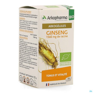 ARKOGELULES GINSENG BIO 45 CAPS