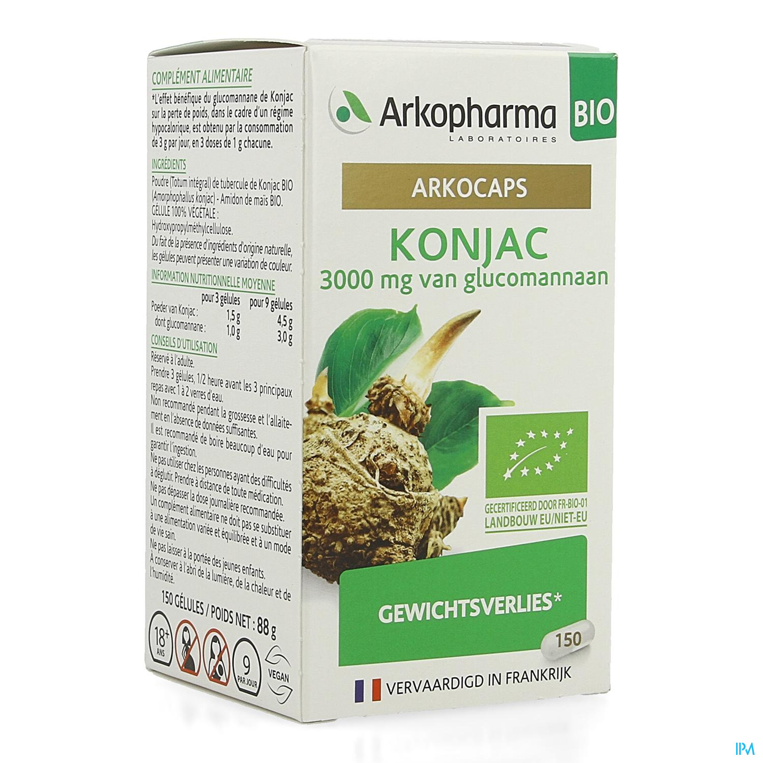 Konjac glucomannane coupe faim, Minceur