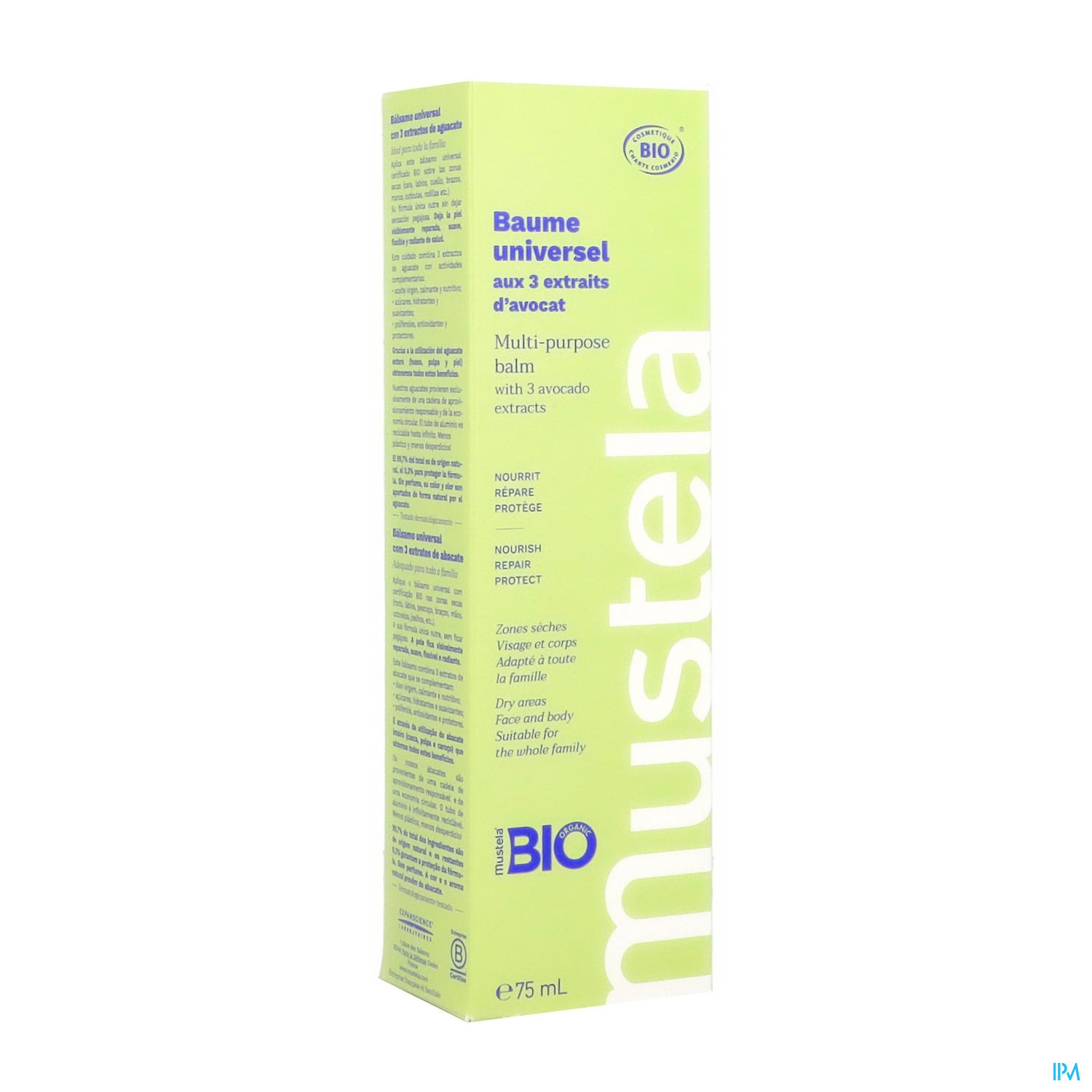 Mustela Baume Universel aux 3 Extraits d'Avocat Bio 75ml