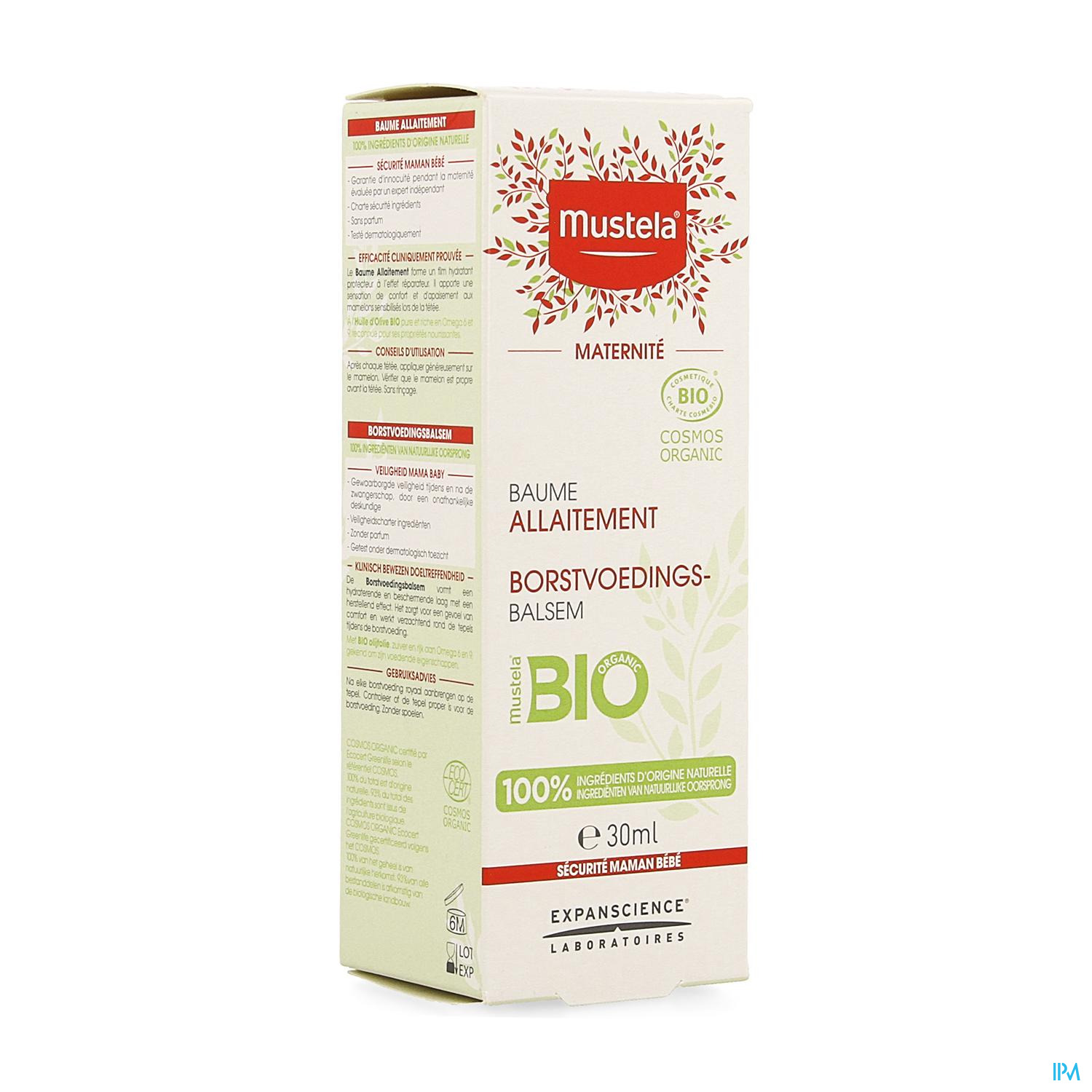 BAUME ALLAITEMENT BIO 30ML MUSTELA MATERNITE