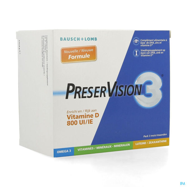 PRESERVISION 3 + VIT D 180 CAPS
