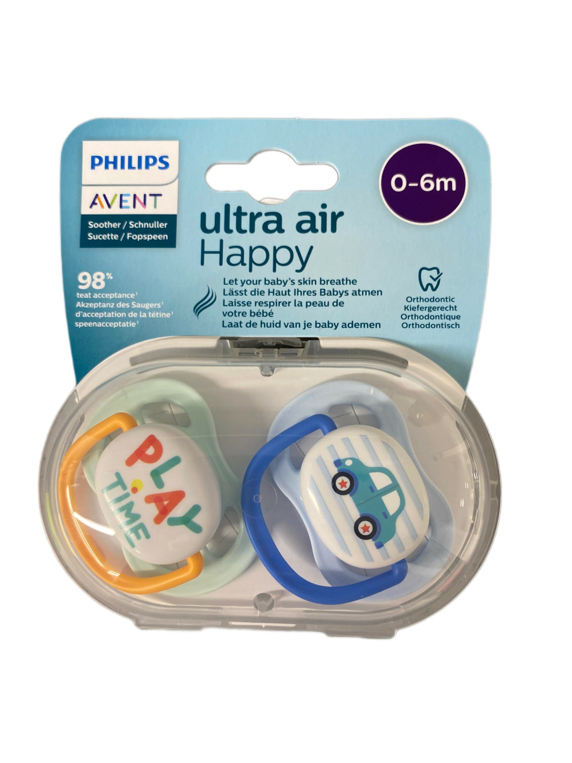 Avent Sucette Ultra Air Happy 0-6m Boy – Paraval Parapharmacie