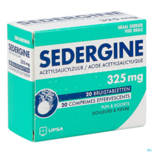 SEDERGINE 325 MG 2*10 CPR EFF