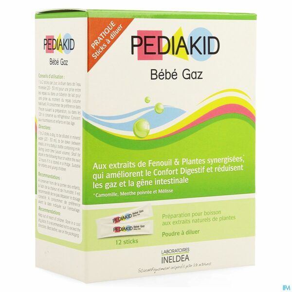 PEDIAKID BEBE GAZ 12 STICKS