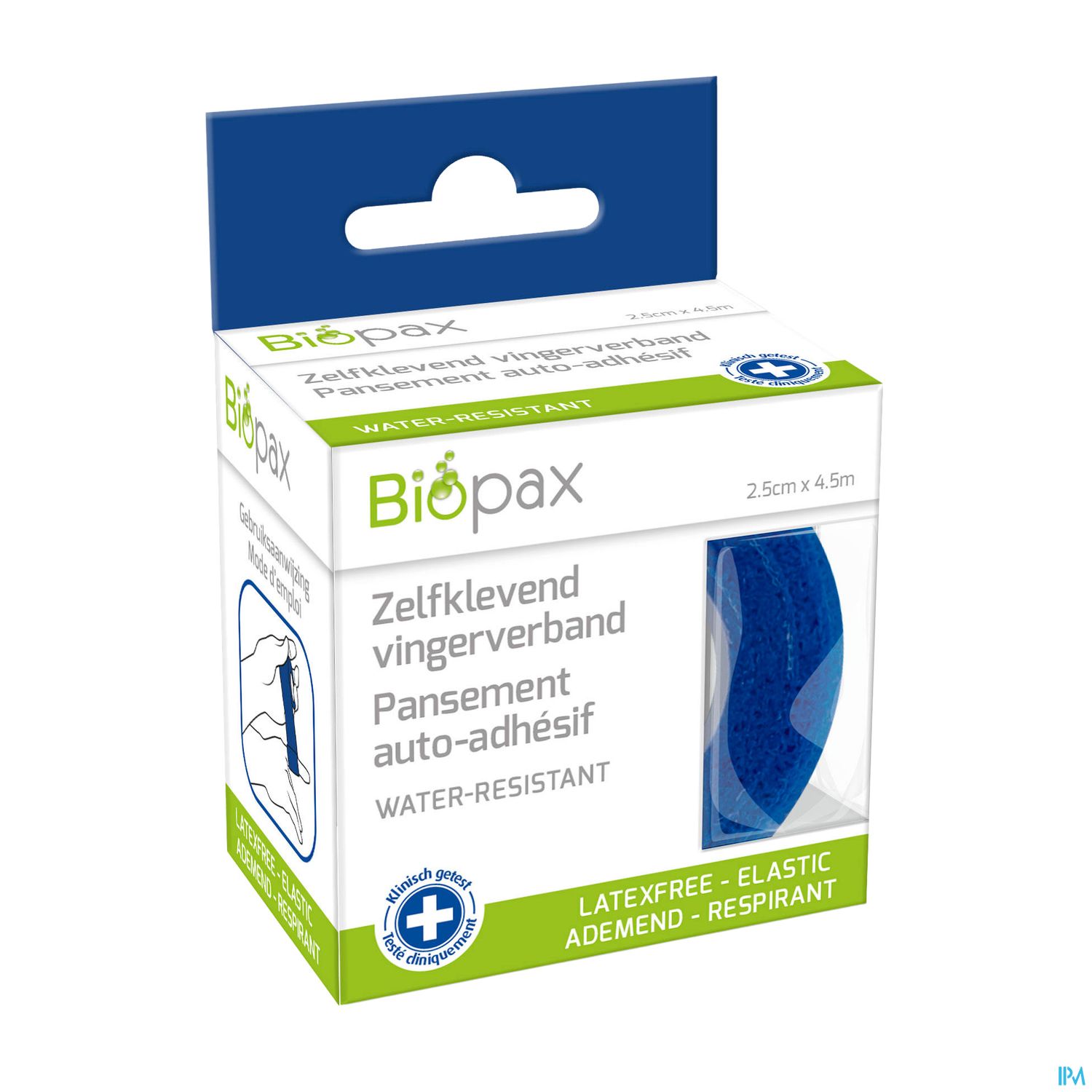 BIOPAX BANDE AUTO-ADHESIVE DOIGTS BLEU