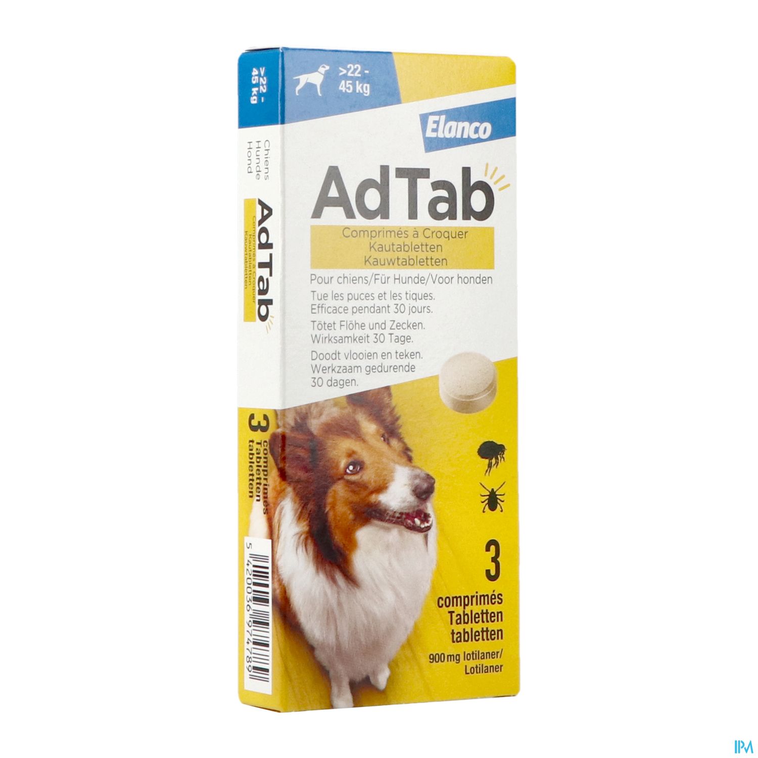 ADTAB 900MG CHIEN 3CPR A CROQ VET