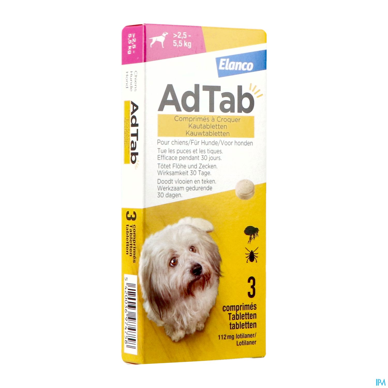 ADTAB 112MG CHIEN 3CPR A CROQ VET