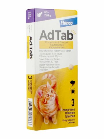 ADTAB 12MG CHAT 3CPR A CROQ VET