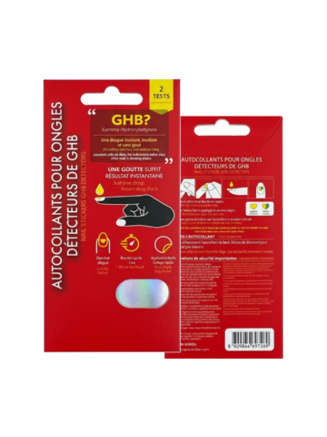 ETHYLIA AUTOCOLLANTS DÉTECTEUR GHB POUR ONGLES 2PC